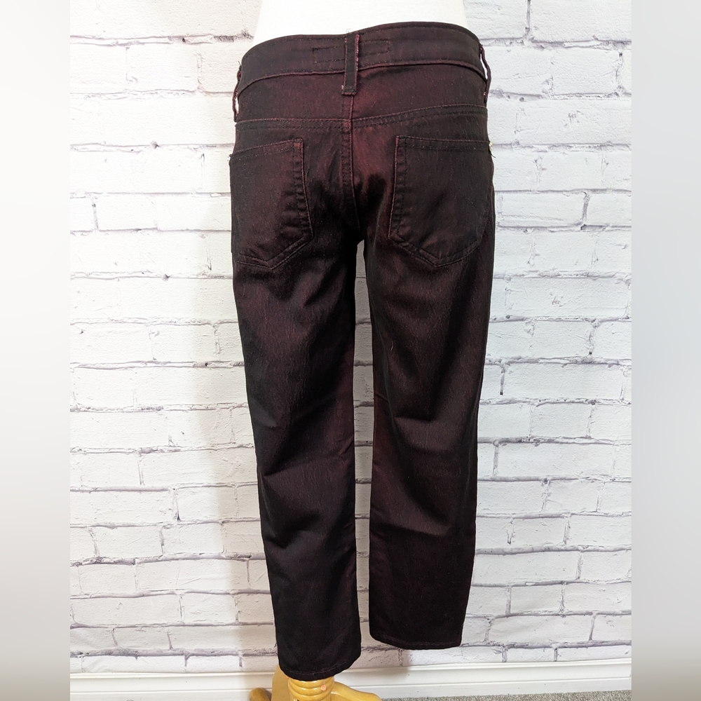 CELEBRITY PINK Original Denim Mesh Red Rocker Punk Cropped Jeans